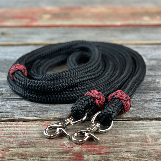 Cordes et Galop - rêne de corde - corde noire